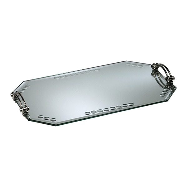 Mirrored Glass Tray - Click Image to Close