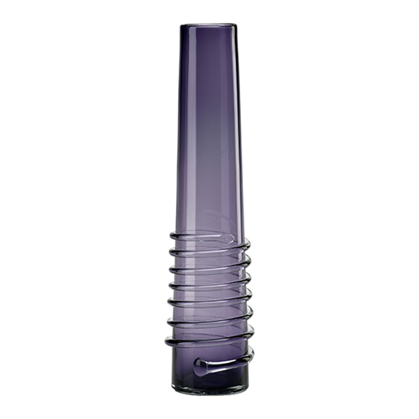 Medium Purple Spiral Vase - Click Image to Close