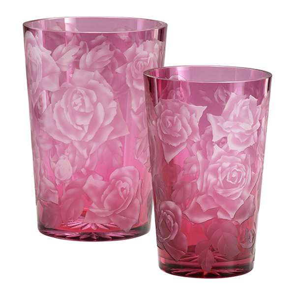 Small Red Rose Vase - Click Image to Close