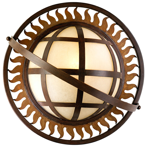 Armillary One Light Wall Sconce - Click Image to Close