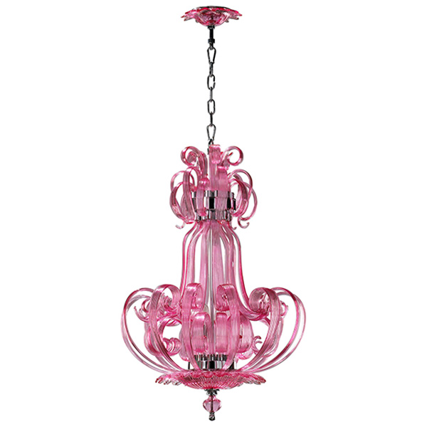 Pink Florence Chandelier - Click Image to Close