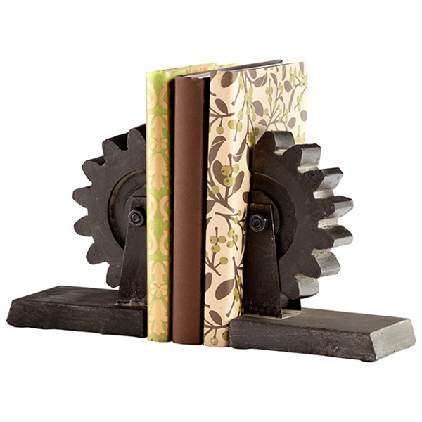 Gear Bookends - Click Image to Close