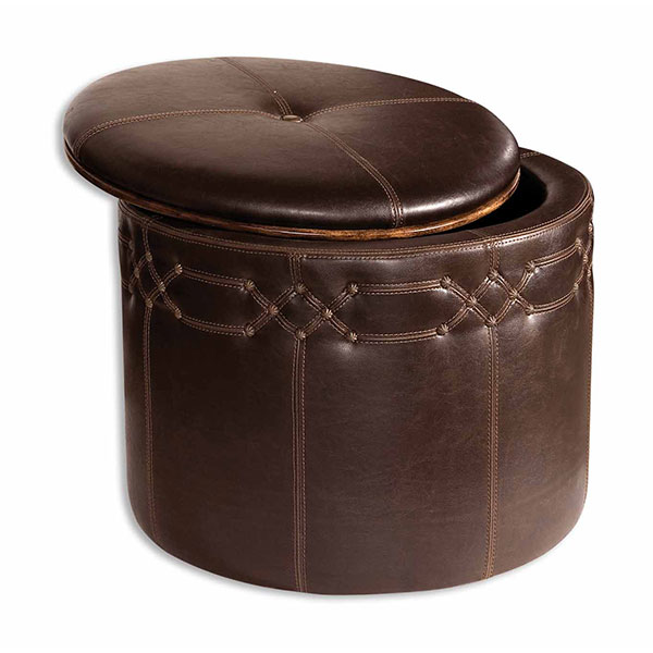 Brunner Small Round Storage Ottoman - Click Image to Close