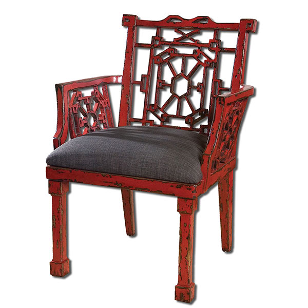 Camdon Red Armchair - Click Image to Close