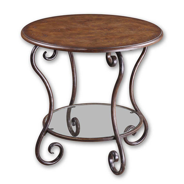 Felicienne Wooden Top Accent Table - Click Image to Close