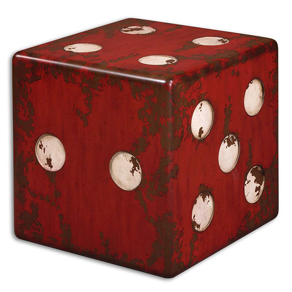 Dice Red Accent Table - Click Image to Close