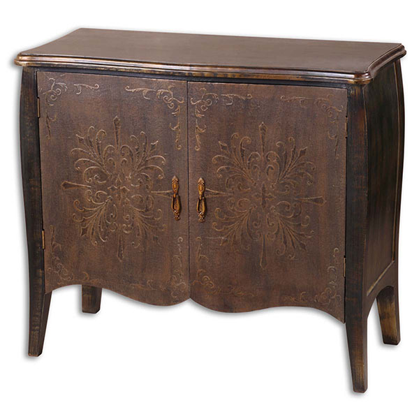 Etoile Antiqued Console Cabinet - Click Image to Close