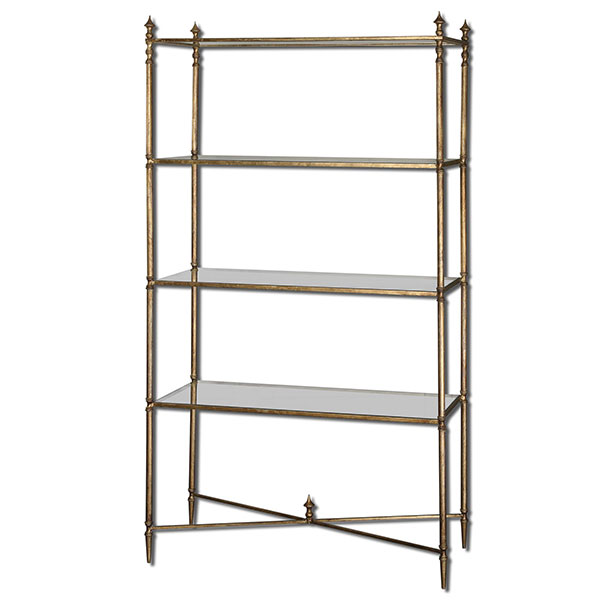 Henzler Mirrored Glass Etagere - Click Image to Close