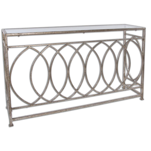 Aniya Glass Top Console Table - Click Image to Close