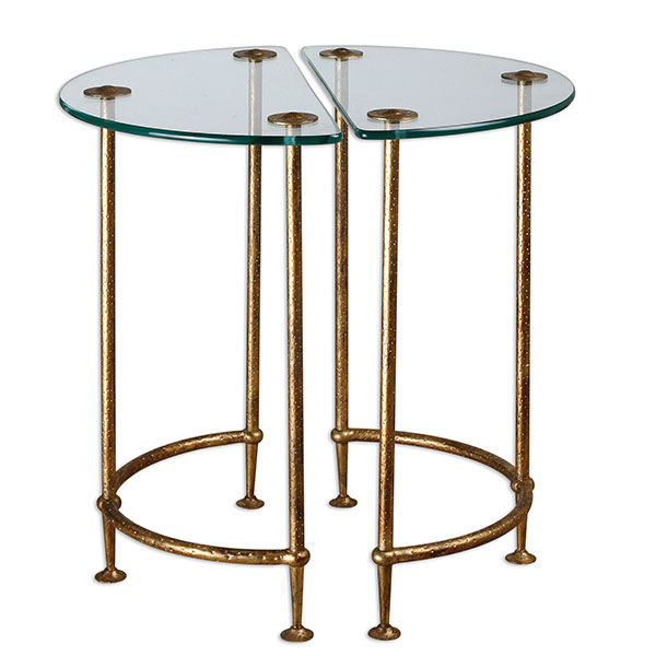 Aralu Glass Side Tables, S/2 - Click Image to Close