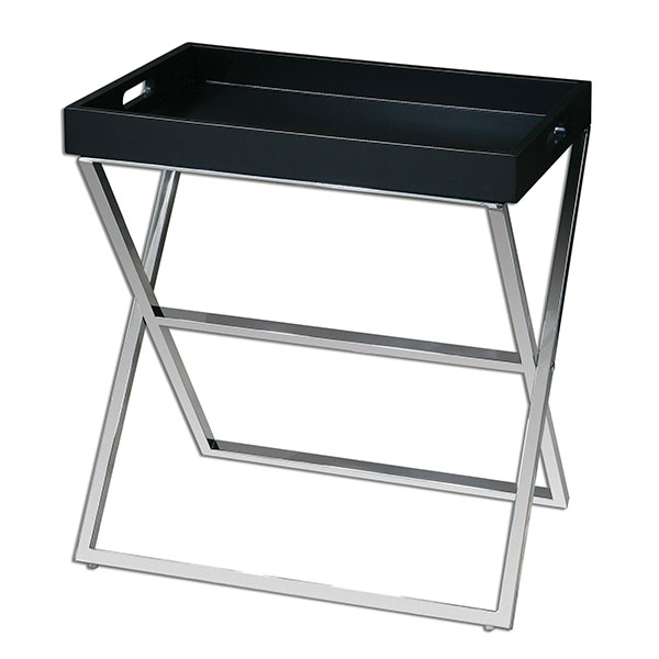 Cleo Black Tray Table - Click Image to Close
