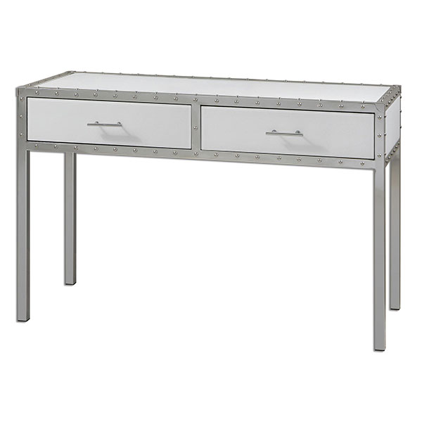 Bryton White Console Table - Click Image to Close