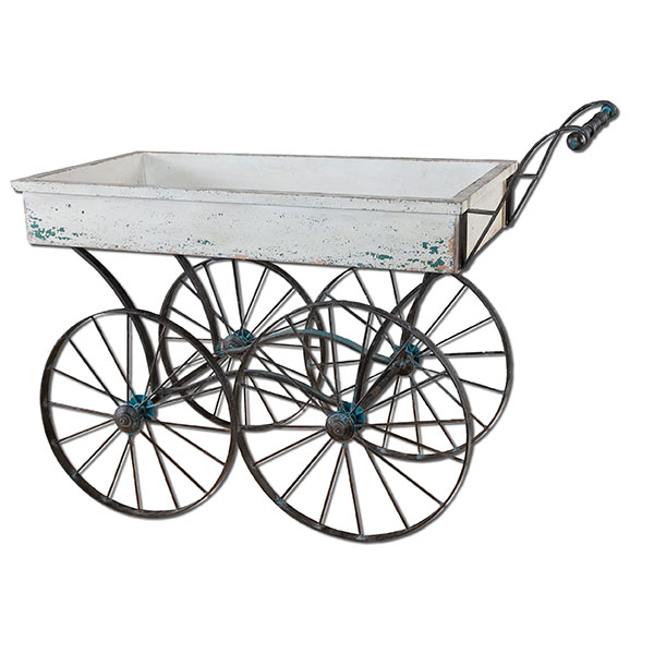 Generosa Weathered Flower Cart - Click Image to Close