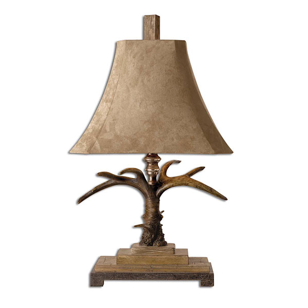 Stag Horn Table Lamp - Click Image to Close
