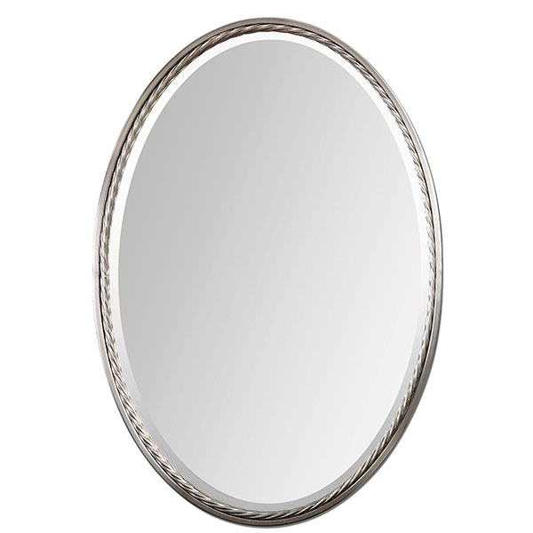 Casalina Nickel Oval Mirror - Click Image to Close