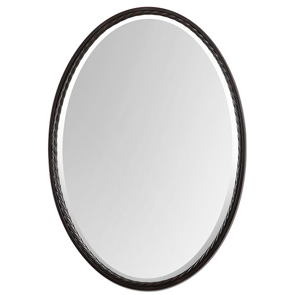 Casalina Oil Rubbed Bronze Oval Mirror - Click Image to Close