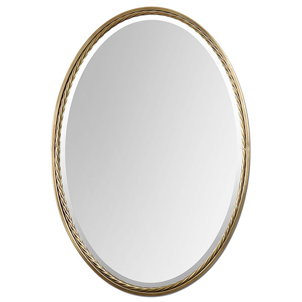 Casalina Brass Oval Mirror - Click Image to Close