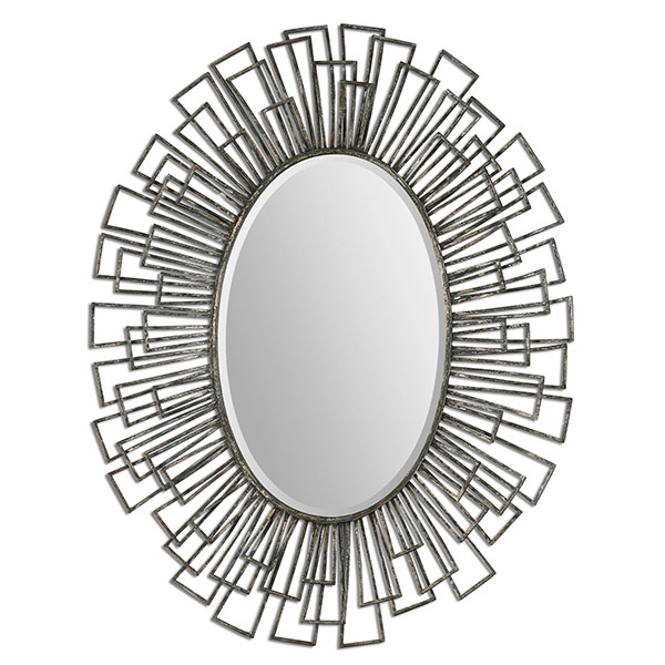 Alcinia Oval Metal Mirror - Click Image to Close
