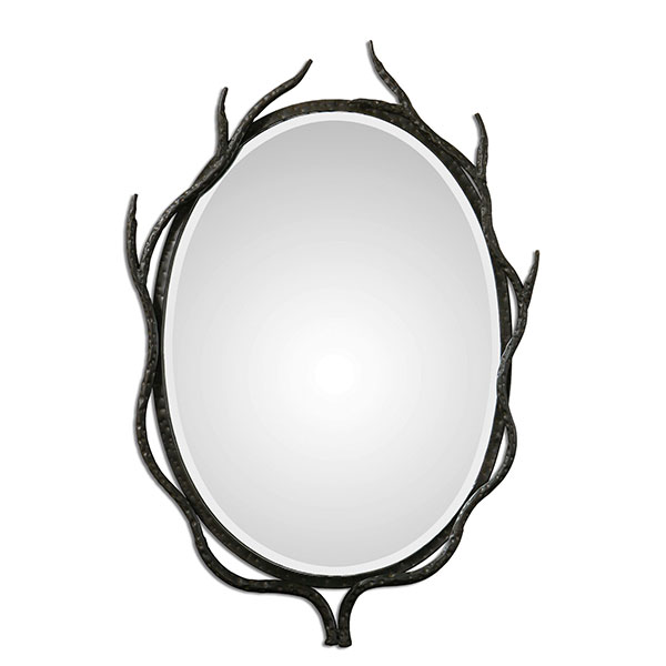 Esher Oval Metal Mirror - Click Image to Close