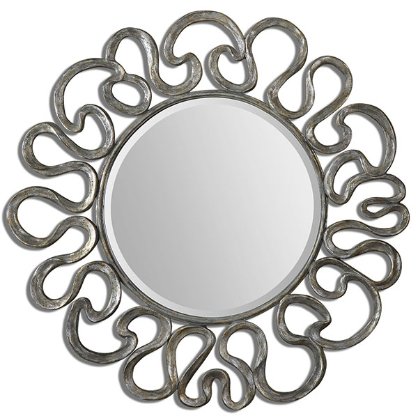 Aeneas Round Silver Mirror - Click Image to Close