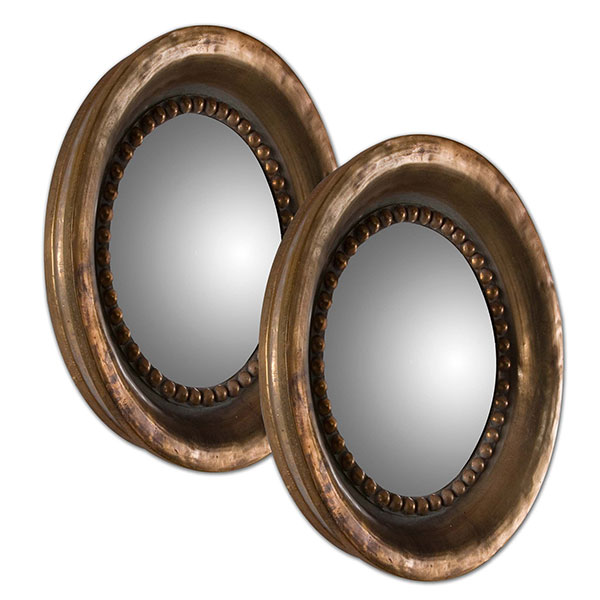 Tropea Rounds Wood Mirror S/2 - Click Image to Close