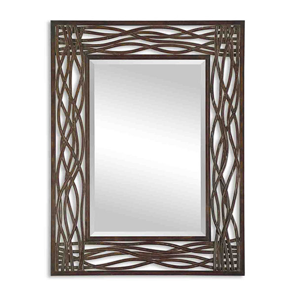Dorigrass Brown Metal Mirror - Click Image to Close