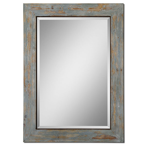 Altino Distressed Wood Mirror - Click Image to Close