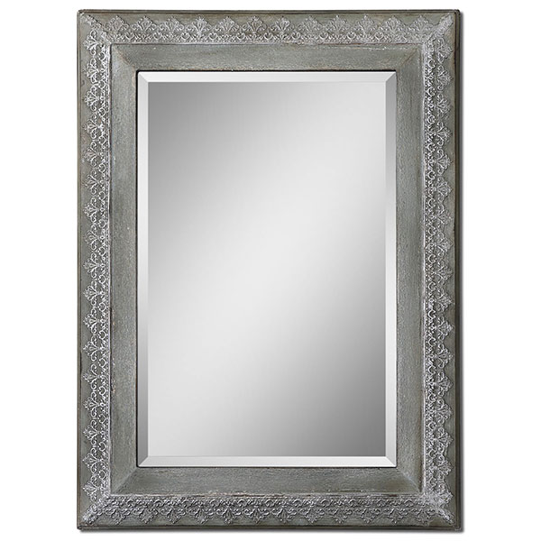 Borrello Gray Wash Mirror - Click Image to Close