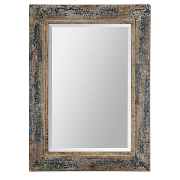Bozeman Distressed Blue Mirror - Click Image to Close