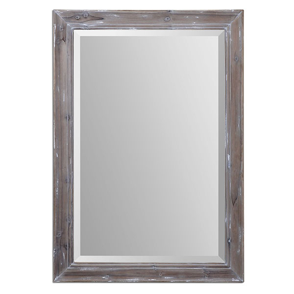 Delmore Aged Wood Mirror - Click Image to Close