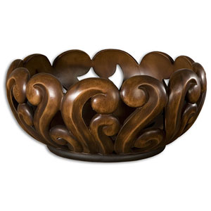 Merida Wood Tone Decorative Bowl