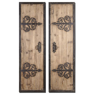 Abelardo Rustic Wood Panels Set/2