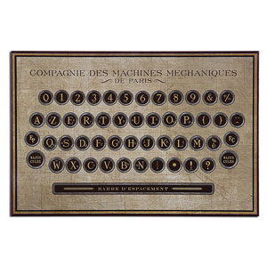 Antique Keyboard Vintage Art