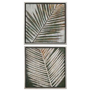 Detailed Palms Framed Art, S/2