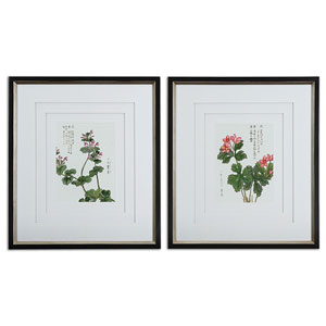 Asian Flowers Framed Art Set/2