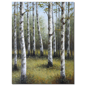 Birches In Spring Hand Painted Art