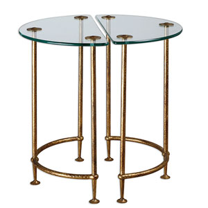 Aralu Glass Side Tables, S/2