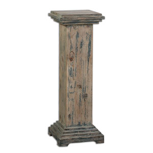 Alejo Aged Wood Pedestal