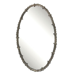 Costano Silver Leaf Oval Mirror