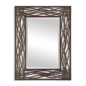 Dorigrass Brown Metal Mirror